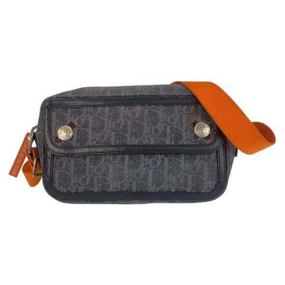 Dior Handbags - CHRISTIAN DIOR Black Canvas Trotter Shoulder Bag